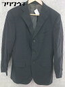 ◇ THE SUIT COMPANY スーツカンパニー シングル3B 長袖 テーラード ジャケット サイズ165-8Drop ブラック メンズ 【中古】