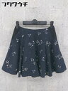 ◇ Noela ノエラ サイドジップ 花柄 ショートパンツ ネイビー マルチ レディース 【中古】
