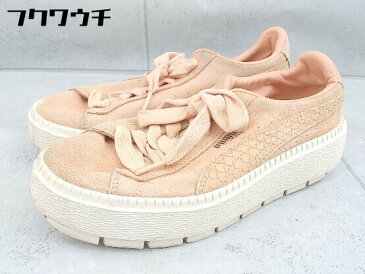 ◇ PUMA プーマ SUEDE PLATFORM TRACE ANIMA 367814-03 スニーカー シューズ 22.5 オレンジ系 レディース 【中古】