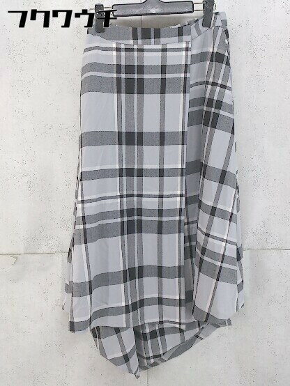 ◇ JEANASIS ジーナシス チェック ロング ヘム スカート サイズF グレー レディース 【中古】