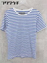 ◇ wjk ダヴルジェイケイ ボーダー 半袖 Tシャツ カットソー サイズS ブルー系 メンズ 【中古】