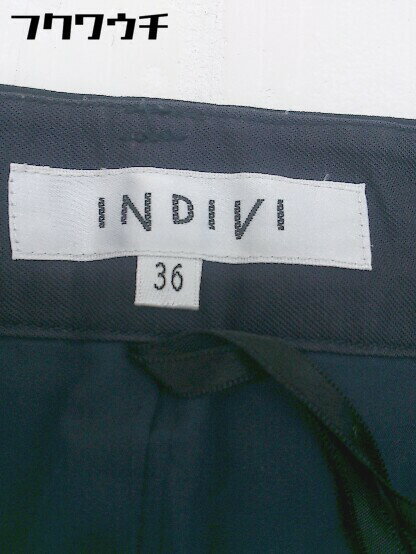 ◇ INDIVI インディヴィ スラックス パンツ サイズ36 ネイビー系 レディース 【中古】