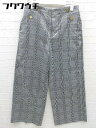 ◇ Sonny Label サニーレーベル URBAN RESEARCH チェック ワイド パンツ サイズF ブラック マルチ レディース 【中古】