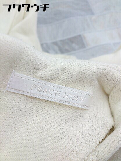 ◇ PEACH JOHN ピーチジョン 裏起毛 長袖 ミニ トレーナー ワンピース サイズS/M アイボリー レディース 【中古】