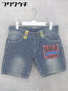 ◇ ●美品● ◎ BLUE MOON BLUE ブルームーンブルー タグ付き ショート ハーフ パンツ サイズ27 インディゴ レディース 【中古】