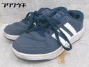 ◇ adidas アディダス ADI HOOP 2 DB1497 スニーカー シューズ 23.5 ネイビー レディース 【中古】