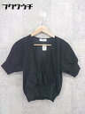 ◇ Simplicite シンプリシテェ カシュクール 半袖 カットソー ブラック レディース 【中古】