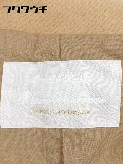 ■ nano universe ナノユニバース 長袖 チェスター コート サイズM キャメル レディース 【中古】