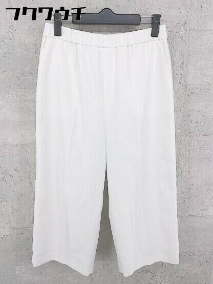 ◇ UNTITLED アンタイトル ウエストゴム センタープレス ワイド パンツ サイズ2 ホワイト レディース 【中古】