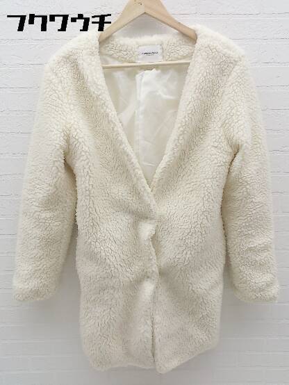 ■ OLIVE des OLIVE オリーブデオリーブ 長袖 フリース コート サイズF ベージュ レディース 【中古】