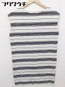 ◇ MOUSSY マウジー ボーダー ノースリーブ ミニ ワンピース サイズF ホワイト ブラック レディース 【中古】(4)