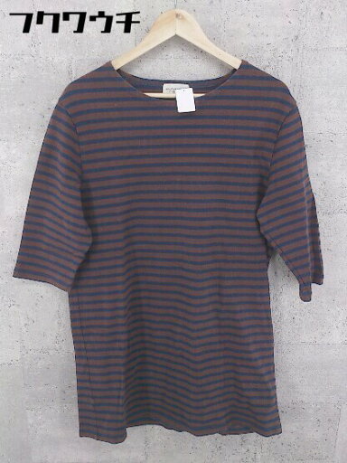 ◇ BEAUTY & YOUTH UNITED ARROWS ボーダー 長袖 ミニ ワンピース チュニック ブラウン ネイビー レディース 【中古】 ◇ BEAUTY & YOUTH UNITED ARROWS ボーダー 長袖 ミニ ワンピース チュニック ブラウン ネイビー レディース 【中古】