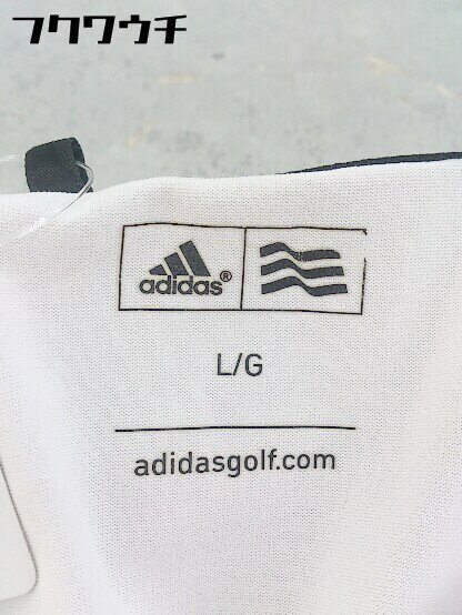 ◇ adidas GOLF アディダス ゴルフ ロゴ ワッペン 半袖 ポロシャツ サイズL ホワイト メンズ 【中古】