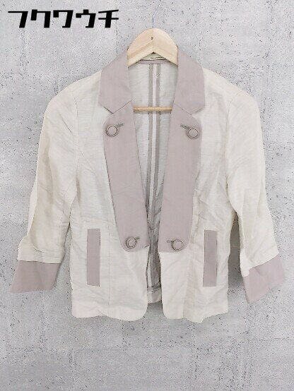◇ GALLARDAGALANTE ガリャルダガランテ リネン混 ジャケット サイズ38 ベージュ グレージュ レディース 【中古】