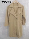 ◇ ◎ E hyphen world gallery PEACE ウエストリボン付き 長袖 コート サイズF ベージュ系 レディース 【中古】