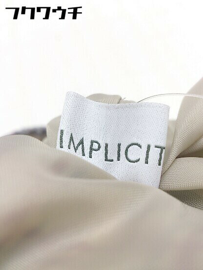 フクワウチの◇ Simplicite シンプリシテェ ウエストゴム チェック 膝下丈 ギャザー スカート ベージュ マルチ レディース 【中古】｜アングル3