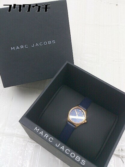 ◇ ◎ MARC JACOBS MJ1611 クォーツ式 3針 アナログ 動作確認済 腕時計 ウォッチ ゴールド ブルー レディース 【中古】