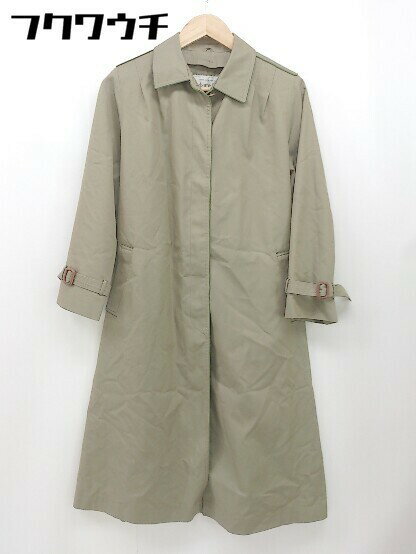 ◇ ◎ TSUBAME COAT ツバメコート ベルト付 長袖 コート サイズ9 ライトカーキ レディース 【中古】