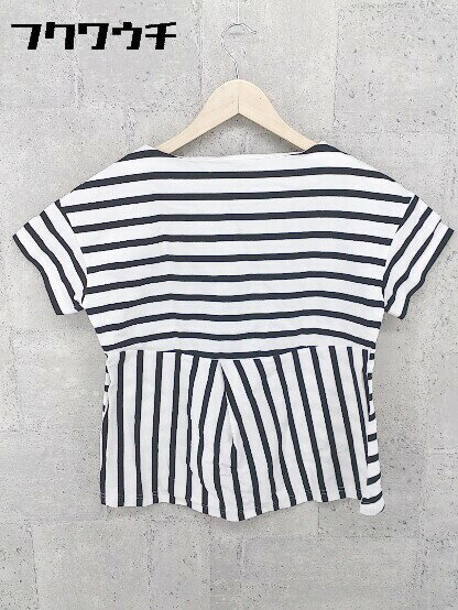 ◇ LUCA LADY LUCK LUCA ストライプ ボーダー 半袖 Tシャツ カットソー ホワイト ブラック レディース 【中古】