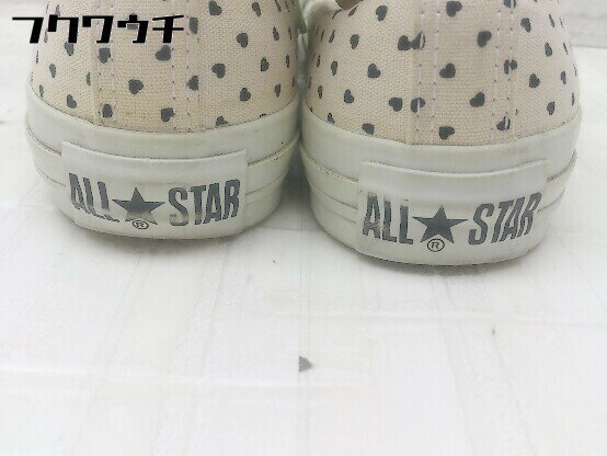 ◇ CONVERSE ALL STAR ハートドッド 5CJ831 ハイカットスニーカー シューズ 23cm ベージュ ブラック レディース 【中古】