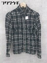 ◇ QUENCHLOUD クエンチラウド チェック 長袖 シャツ サイズ3 アイボリー ブラック メンズ 【中古】