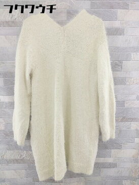 ◇ Andemiu アンデミュウ 長袖 シャギー ニット カーディガン サイズF アイボリー レディース 【中古】