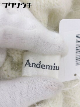 ◇ Andemiu アンデミュウ 長袖 シャギー ニット カーディガン サイズF アイボリー レディース 【中古】