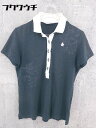 ◇ Munsingwear マンシングウェア 半袖 ポロシャツ サイズM ネイビー系 レディース 【中古】