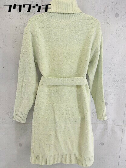◇ ◎ Avan Lily アヴァンリリィ タートルネック 長袖 ロング ニット ワンピース サイズF ライトグリーン レディース 【中古】