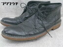 ◇ alfredo BANNISTER アルフレッド バニスター レースアップ シューズ チャッカ デザート ブーツ サイズ42 ブラック メンズ 【中古】