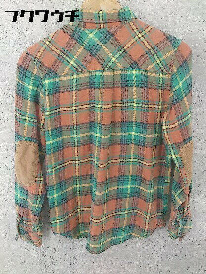 ◇ ◎ BEAMS HEART ビームス ハート チェック 長袖 シャツ オレンジ グリーン系 メンズ 【中古】
