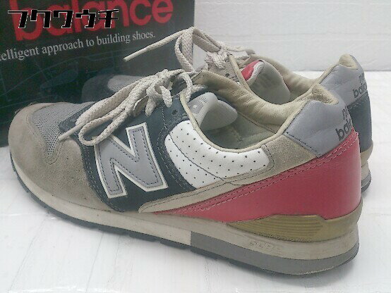 ◇ ◎ NEW BALANCE ニューバランス CM996OG スニーカー シューズ サイズ25cm ブラック グレー メンズ 【中古】