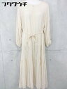 ◇ ◎ Sonny Label サニーレーベル URBAN RESEARCH ベルト付 長袖 ロング ワンピース FREE ベージュ レディース 【中古】