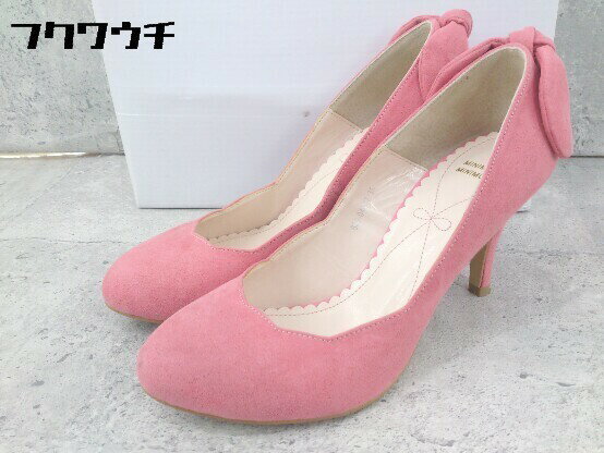 ◇ ◎ MINIMUM MINIMUM ミニマムミニマム リボン ヒール パンプス サイズ23.5cm ピンク レディース 【中古】管理番号110119000628120210127ベースS125/日付属品箱素材スウェード系/レザー系ソール色ピンクサイズサイズ23.5cm梱包サイズ1宅急便運賃一覧表はこちらをクリック採寸サイズ底長：-cm　底甲幅：約7.5cm　ヒール：約8cmサイズガイドはこちらをクリックコンディションレベルBコンディション詳細はこちらをクリックコンディション詳細商品状態、状態の目安につきまして、あくまでも弊社基準による目安となっております。リユース品の特性上、大小様々なダメージが発生しており、全ての商品の全てのダメージ詳細を記載する事が難しい為、目安として記載をさせていただいております。二次流通品のご理解、ご納得を頂いた上、ご購入をお願い致します。