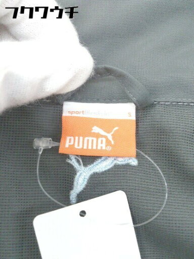 ◇ PUMA プーマ ジップアップ ロゴ プリント 長袖 ジャケット サイズS グレーマルチ メンズ 【中古】