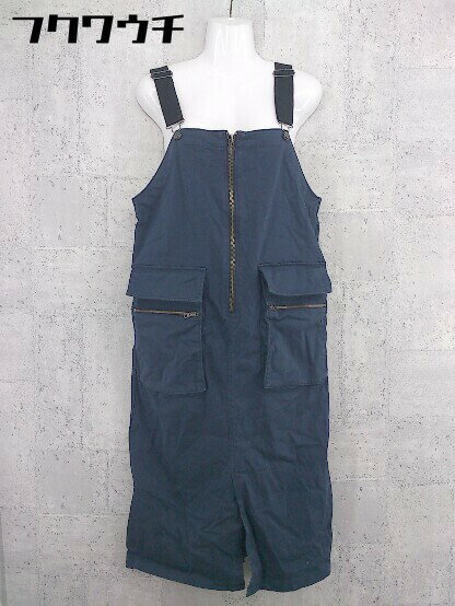 ◇ Editt by YECCA VECCA エディットバイイェッカヴェッカ ロング ジャンパー スカート サイズF ネイビー レディース 【中古】
