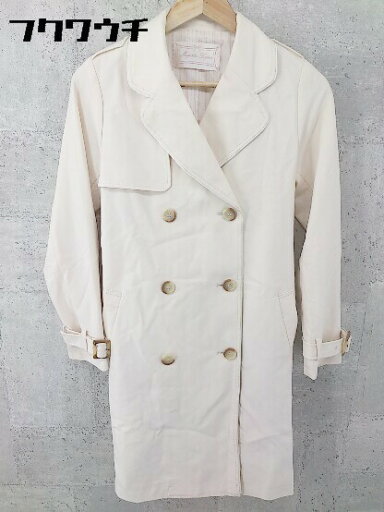 ◇ ◎ MAJESTIC LEGON マジェスティックレゴン ウエストリボン付 長袖 トレンチ コート サイズM アイボリー レディース 【中古】
