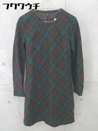 ◇ Ray Cassin レイカズン アーガイル柄 長袖 膝丈 ワンピース マルチ レディース 【中古】