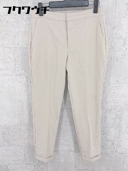 ◇ zara basic ザラ ベーシック ロールアップ パンツ サイズEUR 34 USA 02 MEX 24 ベージュ系 レディース 【中古】