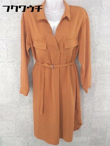 ◇ ◎ ketty cherie ケティシェリー 長袖 膝下丈 ワンピース サイズM ブラウン レディース 【中古】 ◇ ◎ ketty cherie ケティシェリー 長袖 膝下丈 ワンピース サイズM ブラウン レディース 【中古】