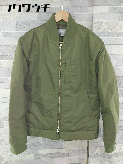 ■ YEVS イーブス ダブルジップ 長袖 中綿 ジャケット サイズL カーキ レディース 【中古】