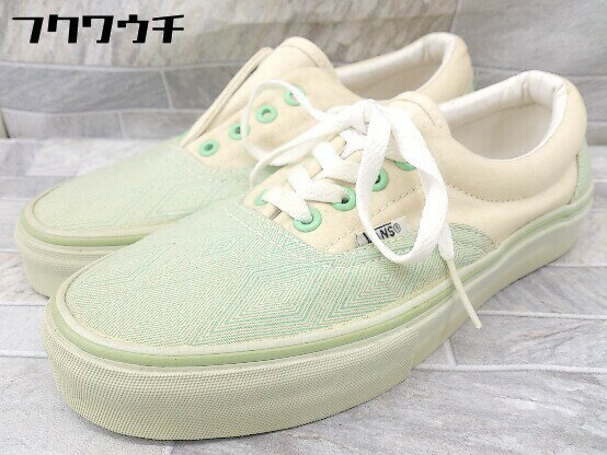 ◇ VANS ヴァンズ エラ ERA スニーカー シューズ サイズUS 7 ベージュ グリーン レディース 【中古】