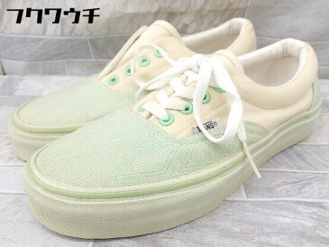 ◇ VANS ヴァンズ エラ ERA スニーカー シューズ サイズUS 7 ベージュ グリーン レディース 【中古】