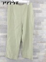 ◇ BASILE28 バジーレ28 リネン混 スラックス パンツ サイズ40 グリーン レディース 【中古】