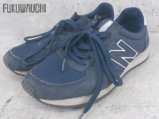 ◇ NEW BALANCE ニューバランス U220FJ スニーカー シューズ 23.5cm ネイビー レディース 【中古】