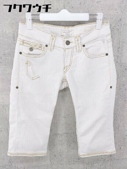 ◇ TAVERNITI SO JEANS タバニティソージーンズ 七分丈 サブリナ ジーンズ デニム パンツ サイズW26 ホワイト レディース 【中古】