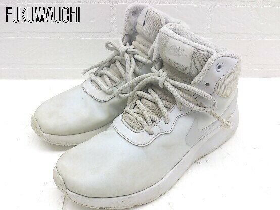 ◇ NIKE ナイキ TANJUN HIGH WNTR 861672-100 スニーカー シューズ 24 グレー レディース 【中古】