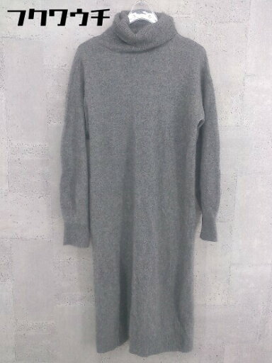 ◇ GLOBAL WORK グローバルワーク 長袖 膝丈 ニット ワンピース サイズF グレー レディース 【中古】 ◇ GLOBAL WORK グローバルワーク 長袖 膝丈 ニット ワンピース サイズF グレー レディース 【中古】