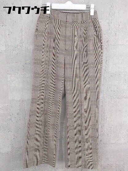 ◇ MOUSSY マウジー チェック パンツ サイズ1 ブラウン ホワイト レディース 【中古】