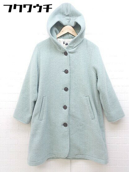 ■ Samansa Mos2 サマンサモスモス フード コート サイズF グリーン レディース 【中古】